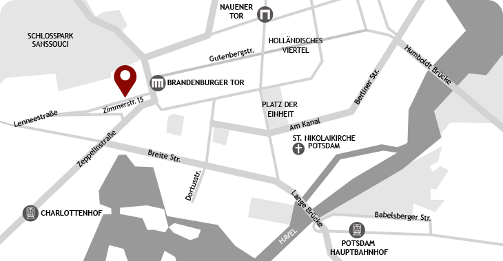 Lageplan Märkische Hausverwaltung Potsdam